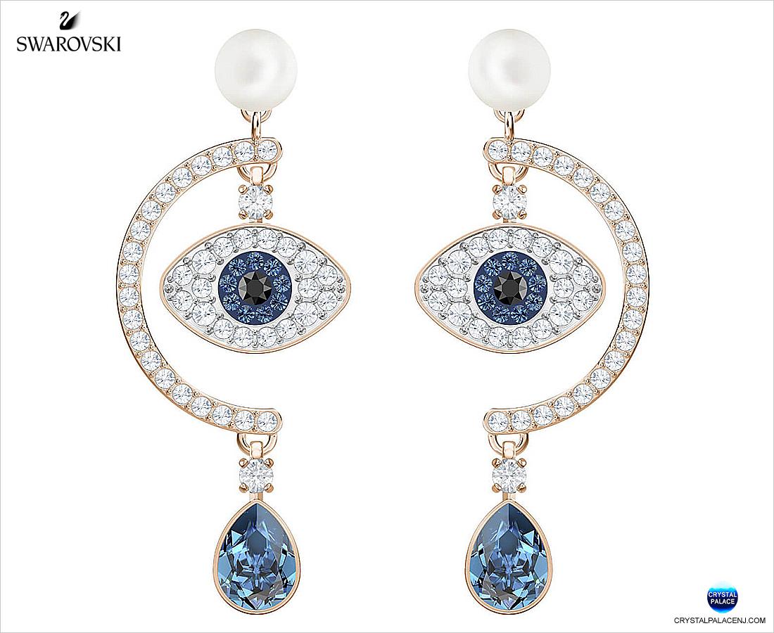 Swarovski Duo ļaunās acs caurdurtie auskari