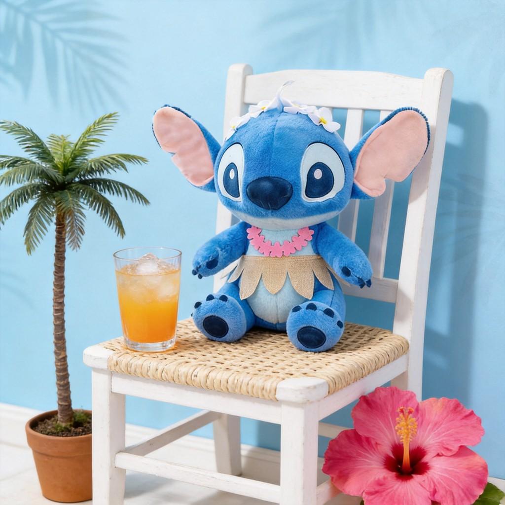 Peluche Lilo & Stitch in Materiale Peluche Corto per Decorazione Vacanze Estive