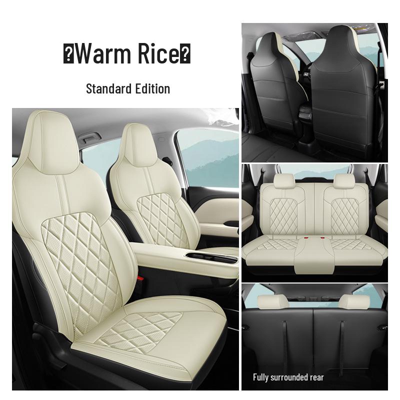 Bingo PLUS Universal Perforated Leather Car Seat Cushion for Five-Seater, All-Season.