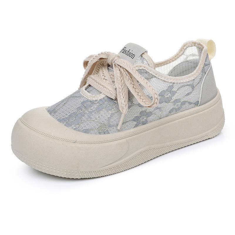 

Маленькие белые туфли женские ощущение высокого класса универсальные на толстой подошве удобные дышащие женские туфли новая модная обувь для скейтборда тонкие легкие повседневные 40 серый