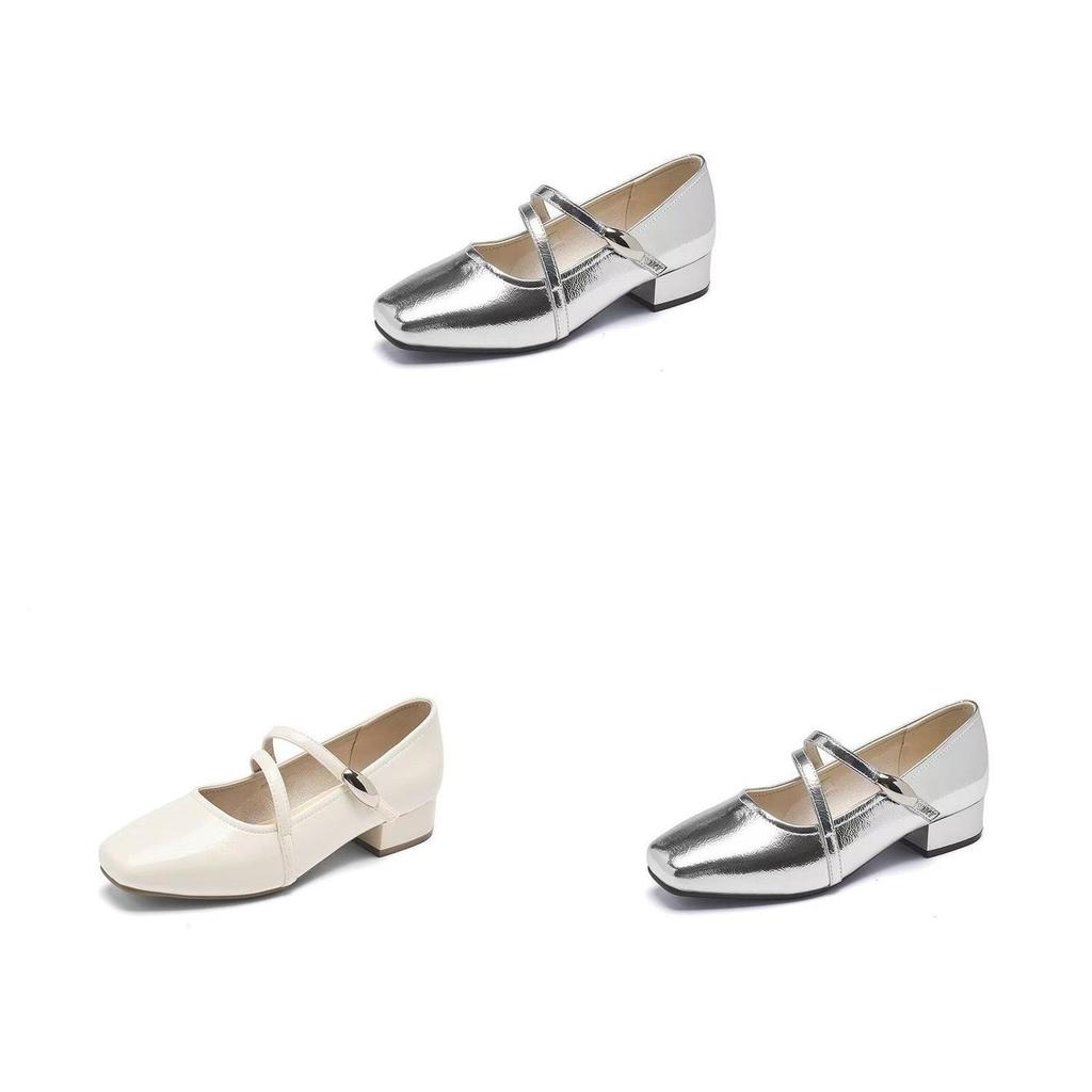 French Style Mary Jane Shoes For Women With Low Heel Pu Breathable Summer Fashion Footwear