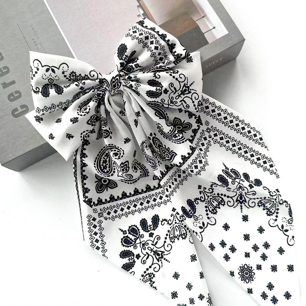 Vintage Bow Hair Clip Non-Slip Jaw Clip Strong Hold Bohemian Style Women's Beaded Jewelry Accessory