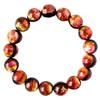 Luminous Kerama Sunset Orange Firefly Glass Bracelet for Men and Okinawa Kerama Inner Diameter 15cm Women, 12mm, Islands, Approx.