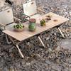 Portable Folding Roll-Up Camping Table - Easy Storage, Carbon Steel BBQ Stand.