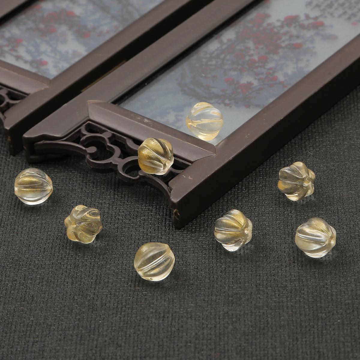 

10 шт 8/10 мм старинные стеклянные бусины в форме тыквы для изготовления ювелирных изделий DIY аксессуары 10mm белый