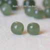Natural Hetian Lake Green Jade Beads: Round, Barrel, and Lulutong Multi-Treasure Bracelet Spacer Beads.