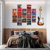 Woonkit Vintage Rock Band Posters for Room Aesthetic, 70s 80s 90s Retro Music Room Wall Bedroom Decor Art, Vintage Rock Concert Poster Wall Collage,