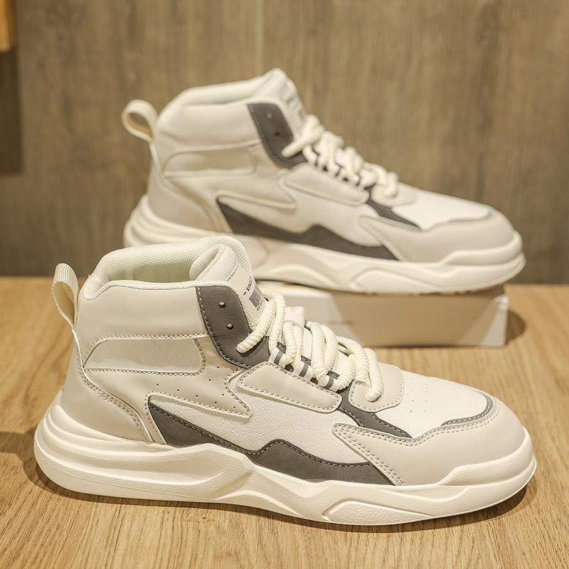 

Мужская повседневная обувь Платформа удобные Кроссовки Износостойкая кожаная обувь Мужские кроссовки Обувь для активного отдыха Zapatos Hombres 44 бежевый