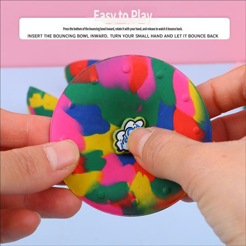 Kids Colorful Camouflage Press Bounce Soft Bowl Children'S Outdoor Sports Toy Dynamic Rubber Bounce Ball Throwing Fun Game
