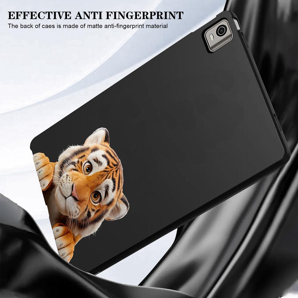 Cartoon-Welpen-Katze, weiche schwarze TPU-Schutzhülle für Nokia T21, Nokia T10, stoßfeste Tablet-Hüllen