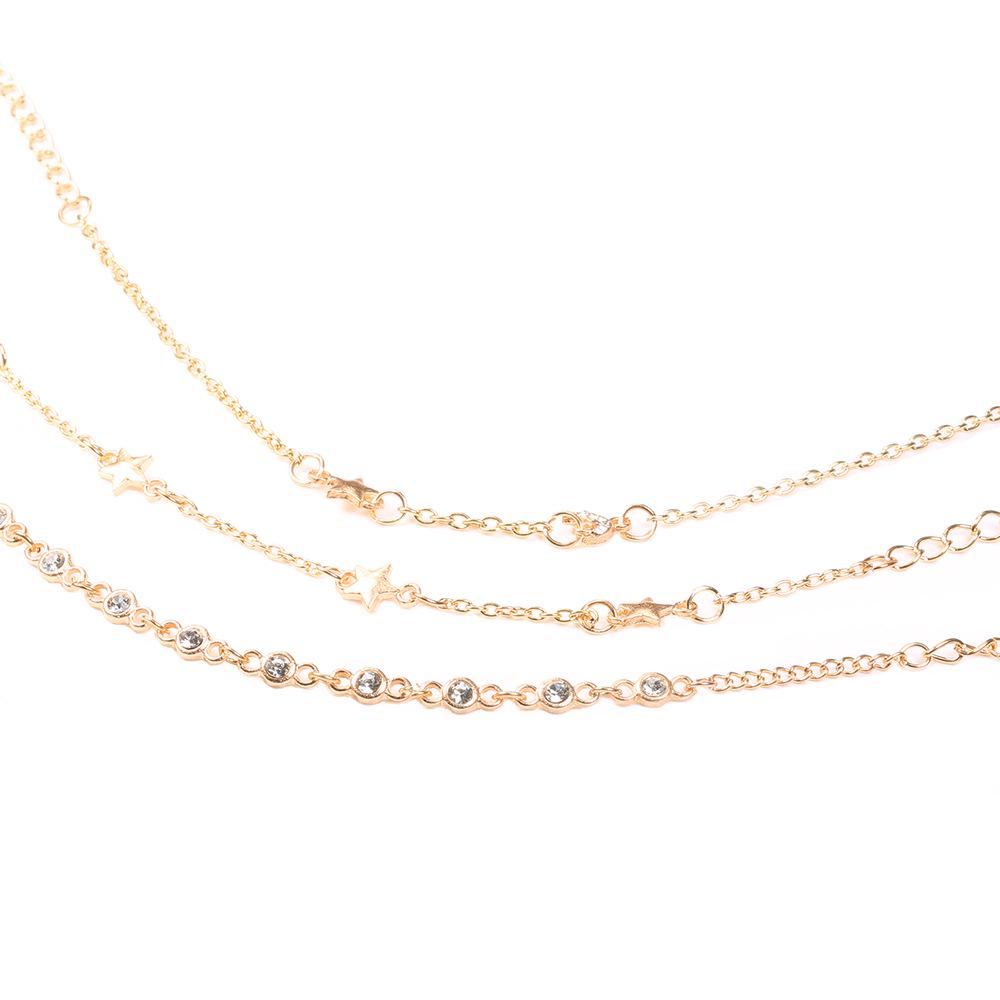 Exclusive For Hand Fashion Summer Cool Star Moon Diamond Bracelet 3-Piece Set