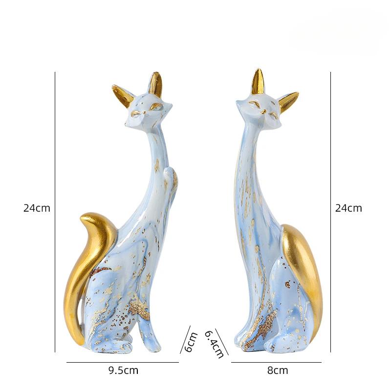 Sztuka Nordycka Malarstwo Olejne Miłośnik Graffiti Lis Dekoracja Biuro Gabinet Żywica Abstrakcyjne Ozdoby Figurki Sypialnia Biurko Rzeźba