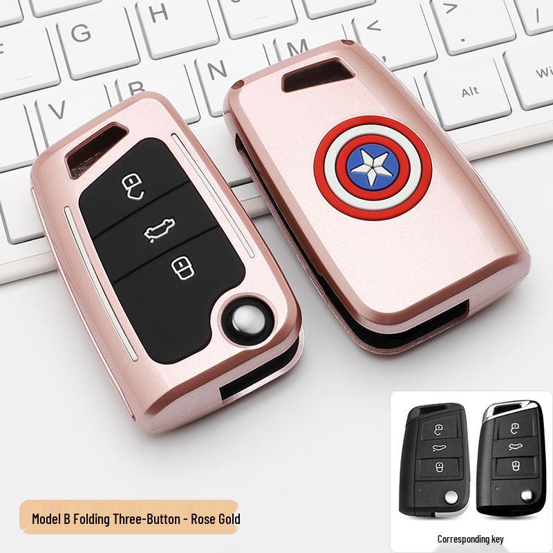 Volkswagen Key Case: Stylish Design with Buckle & Personalized Decoration