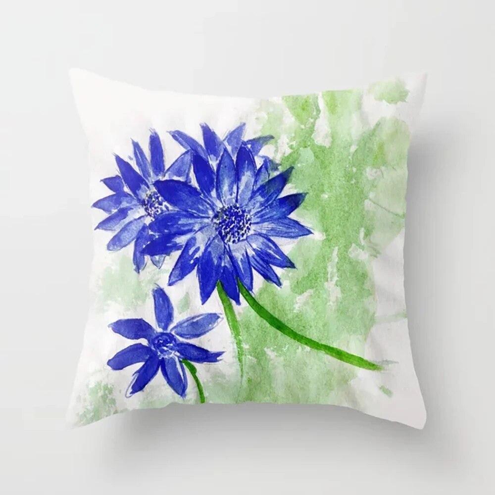 Home Decor Pillowcases Colorful Flower Printed  for Bedroom Living Room