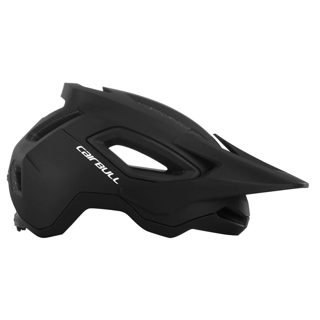 Mountain Bike Helmet Half Helmet for Cycling Road Trail with Visor Compatible MX Goggles Cool Fiber Padding Black M(54