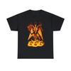 The Baphomet Beast 666 Golden Fire Unisex Heavy Cotton Tee