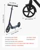 Kick Scooter for Kids Ages 8+, Teens & Adults, 2-Wheel Toddler Scooter with Adjustable Height Handlebar, Wide Anti-Slip Deck, Foldable Lightweight for