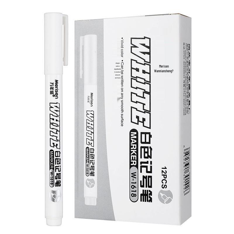 

Everlasting Sheng White Oil-Based Marker: Smooth, Fade-Resistant for Office & Student Use.
