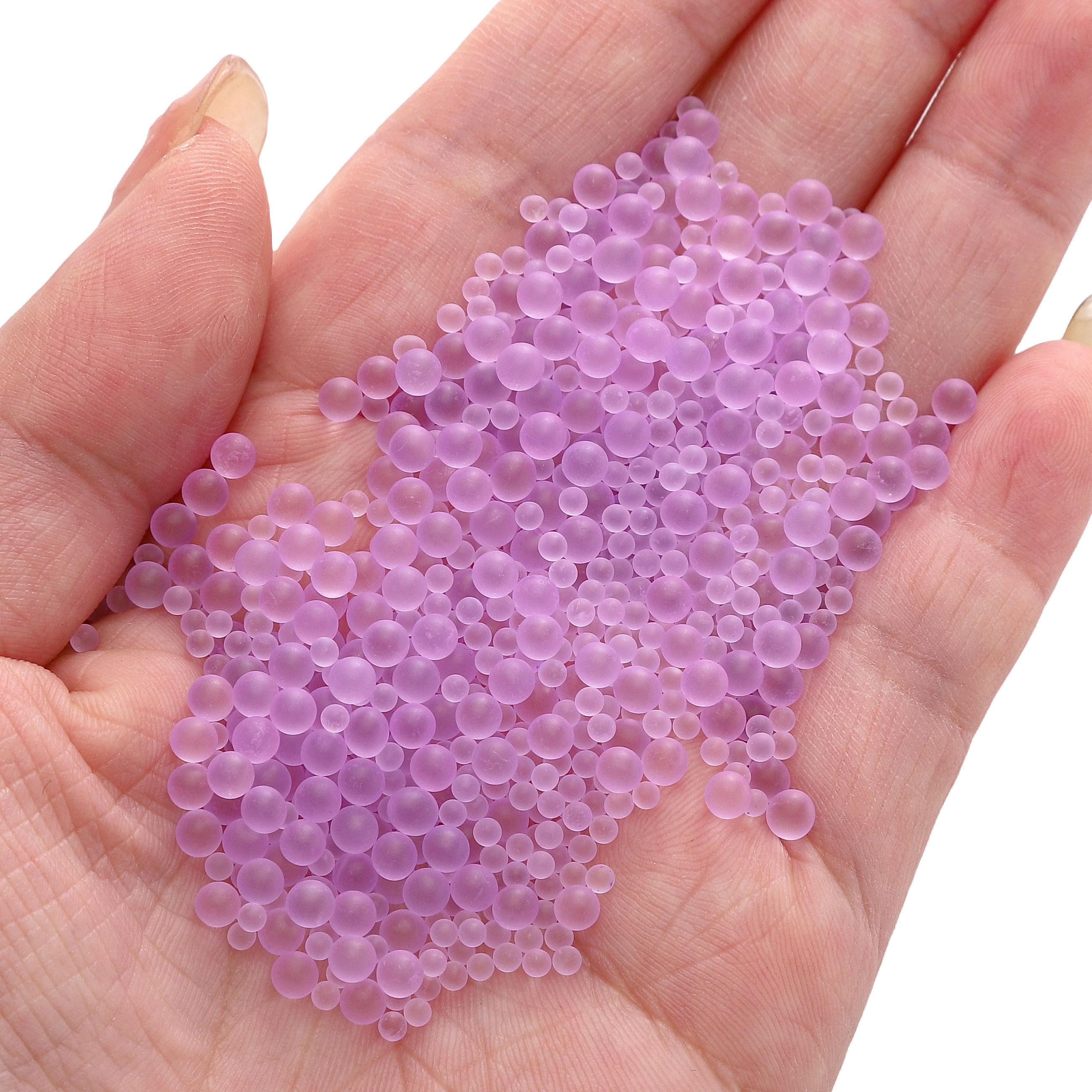 

Стеклянные непористые матовые бусины-разделители для рукоделия, шитья и декора одежды, 2-3,5 мм фиолетовый