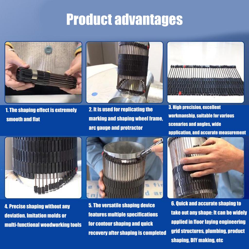 Adjustable Contour Gauge MultiSurface Pipe Profiler Pipe Profiling Tool With Precise Angle Measurement 280mm/500mm