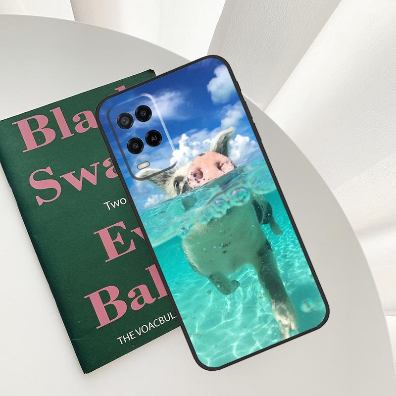 Kawaii Pig For OPPO A16 A76 A96 A5 A6 Pro A15 A17 A57 A18 A38 A58 A78 A98 A54 A74 A94 A40 A60 A80 Case OPPO A98 5G