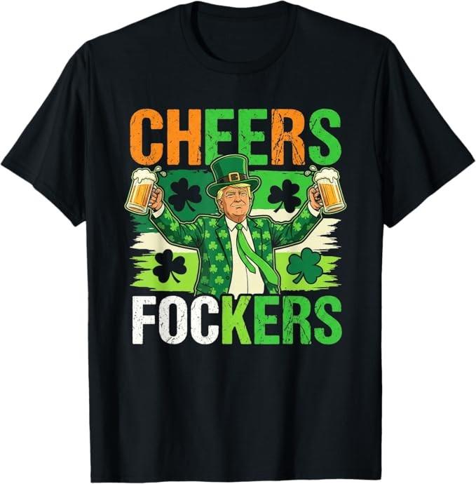 St Patricks Day Trump Cheers Fockers Beer Shamrock Irish T-Shirt S-4XL S разноцветный