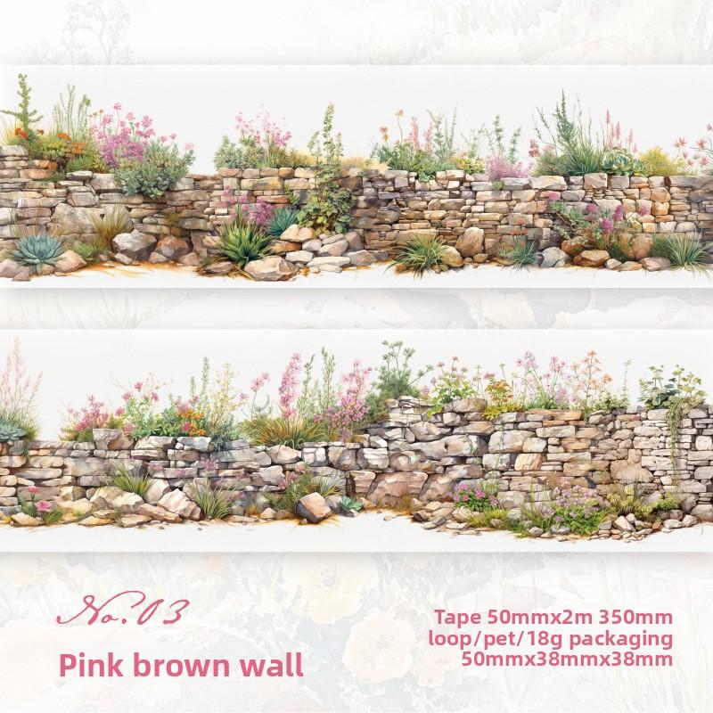 Tape Green Field Flower Wall Series Sealing Stickers Handbooks Albums Diaries Decorations Stickers Notebook Accessories