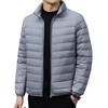 2024 Men's Lightweight Fashion Down Jacket - Short Stand Collar, White Duck Down, Warm Winter Coat