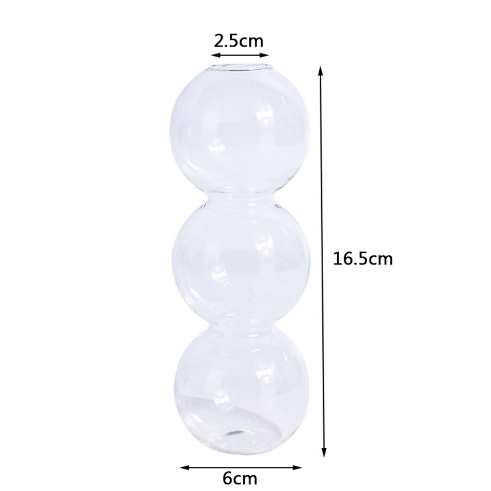 Ins Crystal Ball Bubble Glass Vase Flower Arrangement Hydroponics Ball Glass Art Flower Ware Home Decor Tabletop Glass Vase