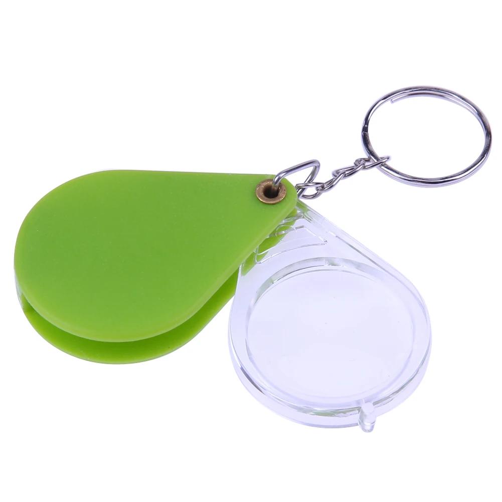 

Portable 10/15X Folding Key Ring Mini Magnifier Key Chain Magnifying Durable Glass Loupe Pocket Tool Holiday Gift