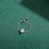 Tancise Classic 925 Sterling Sølv Zircon Ring Dame Smykker Bryllupsløfte Festgave
