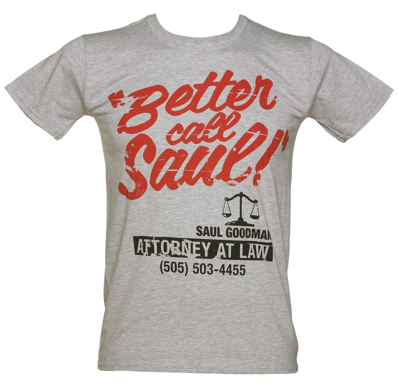 Breaking Bad Men s Better Call Saul-Attorney At Law T-Shirt XL Grey (Sports Grey L