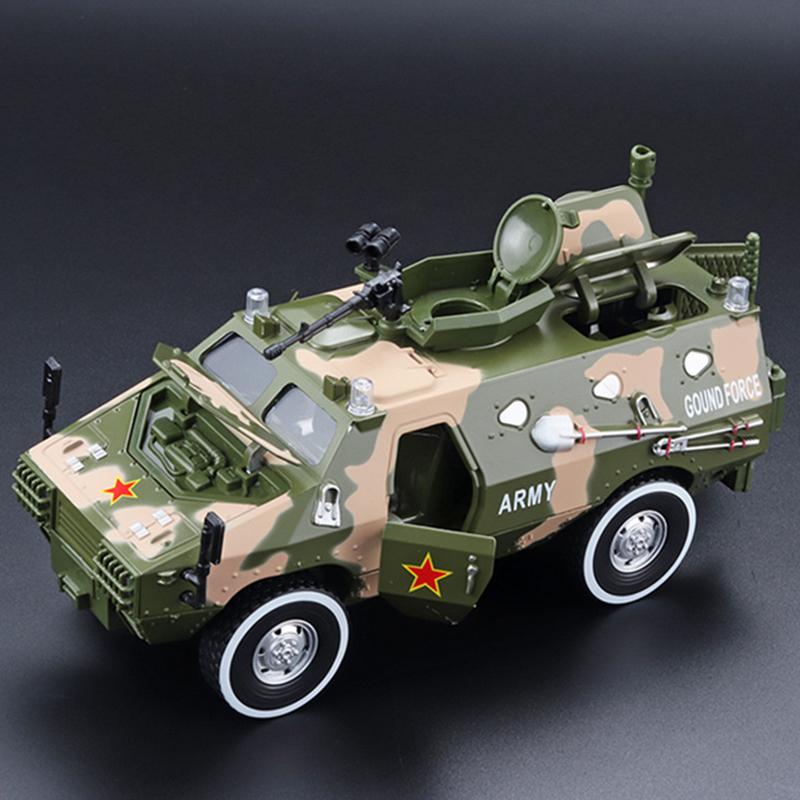 2024 New 1:24 Alloy Armored Car Truck Model Diecasts Off-road Vehicles Model Metal Police Explosion Proof Car Model Sound Light Kids Gift