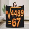 Soft Warm Flannel Throw Blanket for Kids  Halloween Theme with Number  Design Perfect for Sofa Bed or Picnic Use