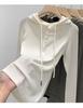 Stylish Slim-Fit Grey Half-Zip Hoodie for Women - 2025 Autumn/Winter Collection
