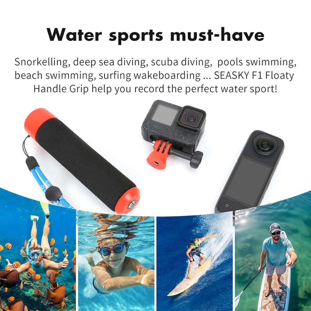 Adjustable Floating Camera Grip ABS Construction For Surfing Diving With Enhanceds Visibilitys Design
