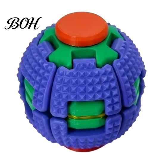 Spinning Ball Toy 3D Printed Press Spin Spiky Ball, Stress Anxiety Relief Fidget Spinner, Spinner Decompression Rotating Desk for Kids Teens