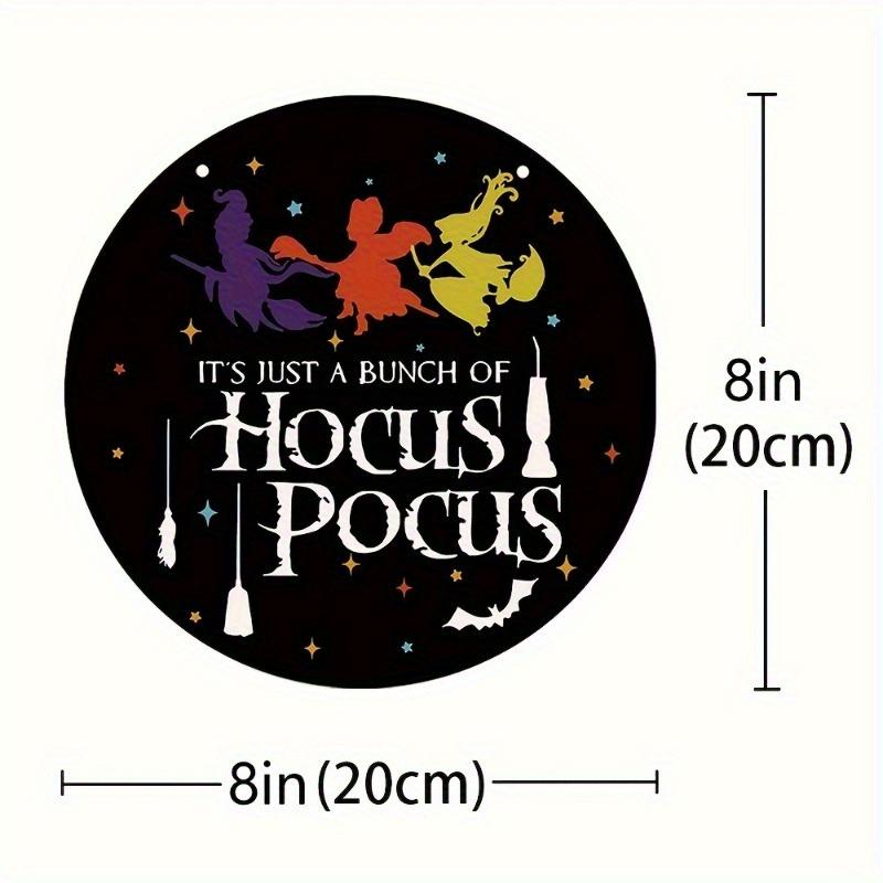 

Деревянная подвесная табличка в стиле «Фокус-покус» (8 X8 ) - Идеально подходит для Хэллоуина и декора фермерского дома