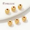 2-8Pcs/Lot 18K Gold Plated Oval Beads Brass with Zircon Spacer Bead For Jewelry,Separators For Bead,DIY Bracelets Accessories