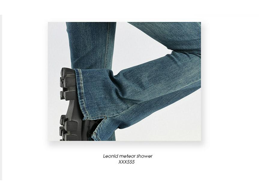 Retro Dark Blue Women's High Waist Micro-Flare Jeans - Slimming Autumn Floor-Length Design