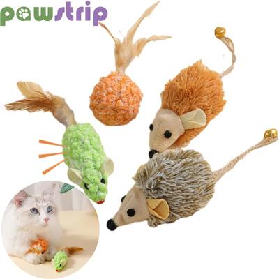 1/2 Stück Katzenspielzeug, Simulationsmaus, interaktives Spielzeug, Geräusch erzeugendes Spielzeug für Kätzchen, Geschenke, lustige Plüschkatze, Zahnreinigung, Kauspielzeug, Katzenzubehör