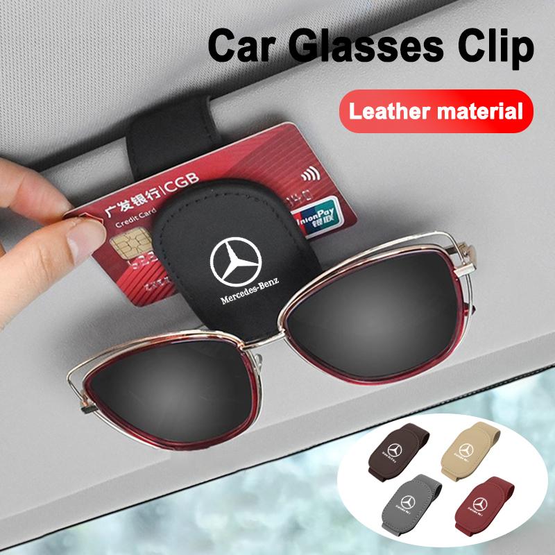 Car Logo sunshade clip card clip car sunglasses glasses frame Sun Visor Glasses Clip For Mercedes Benz W220 W205 W211 W212 W206 DFHJL1