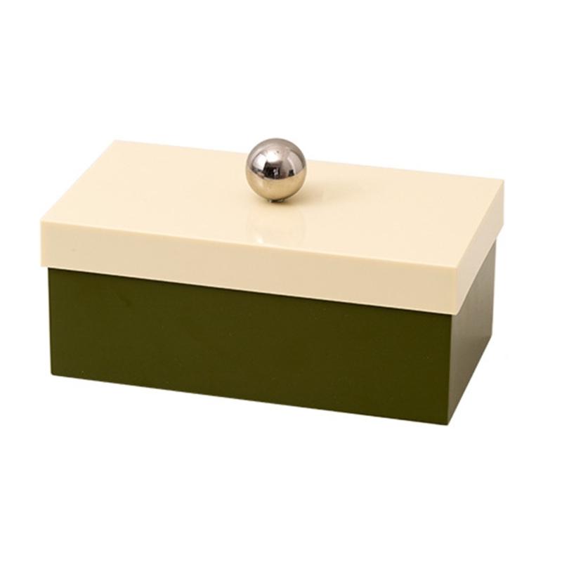 Stylish Ball Handle Lid Design Storage Container With Dividers Multipurpose Dustproof Box For Home And Office Use
