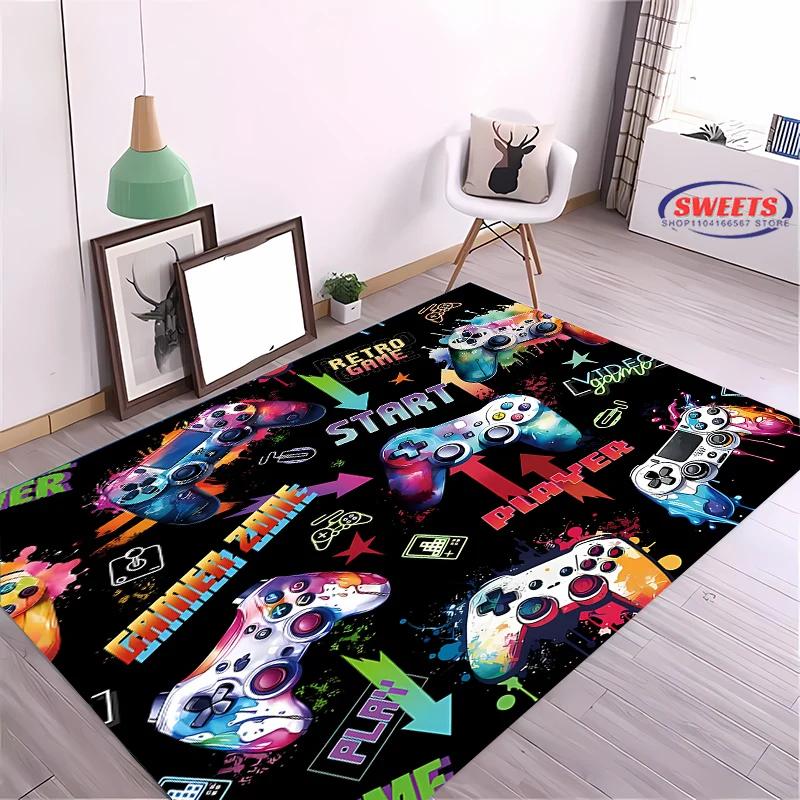 

Funny Game Controller Area Carpet,Rug for Living Room Tapete for Bedroom Sofa Kitchen Doormat Decor,Kids Non-slip Floor Mat Gift 40x60cm (16x24in)