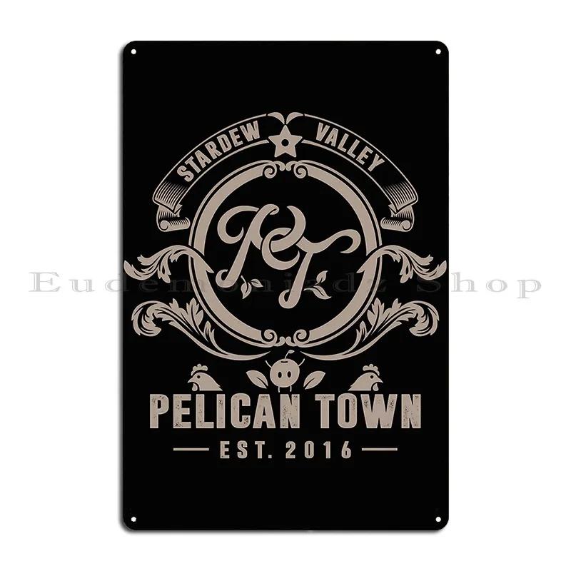Stardew Valley Pelican Town Birtzemorg Metal Plaque Retro Garage Designing Customize Printing Tin Sign Poster