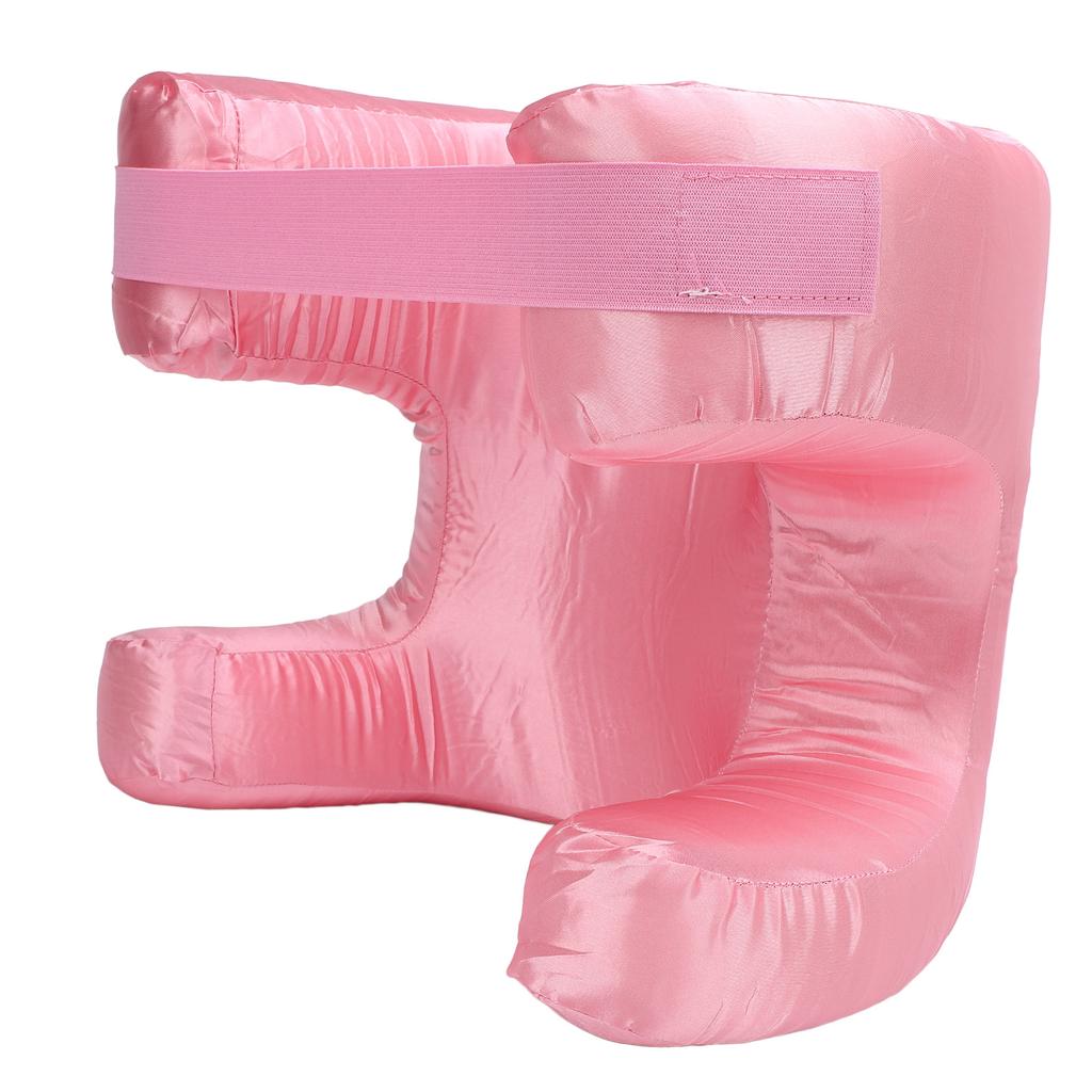 Face Pillow Silk Fabric Memory Foam Soft Cushioning Ergonomic Beauty Pillow for Back Sleep Roseate