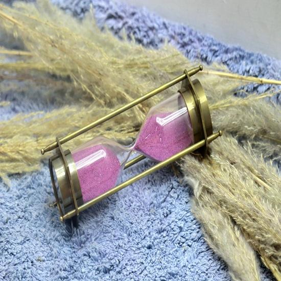 17,78 cm Messing Sanduhr, Sanduhr mit Magnetkompass an beiden Enden, Bestens geeignet als Muttertagsgeschenk, Weihnachtsgeschenk