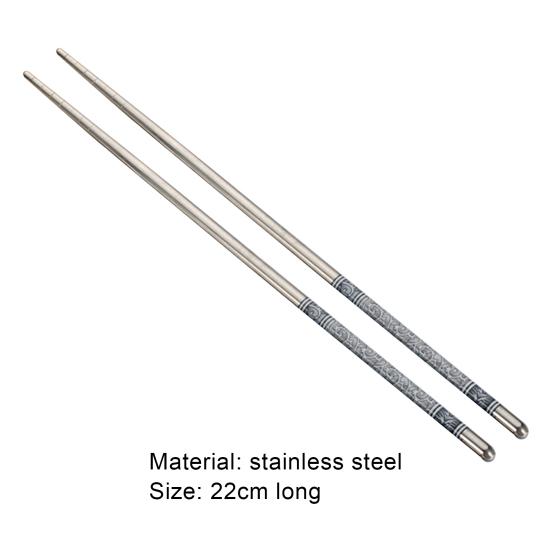 3 Paar nützliche Essstäbchen aus Edelstahl, einfach zu verwenden, rutschfeste silberne Essstäbchen für Bankett, Restaurant, Küche