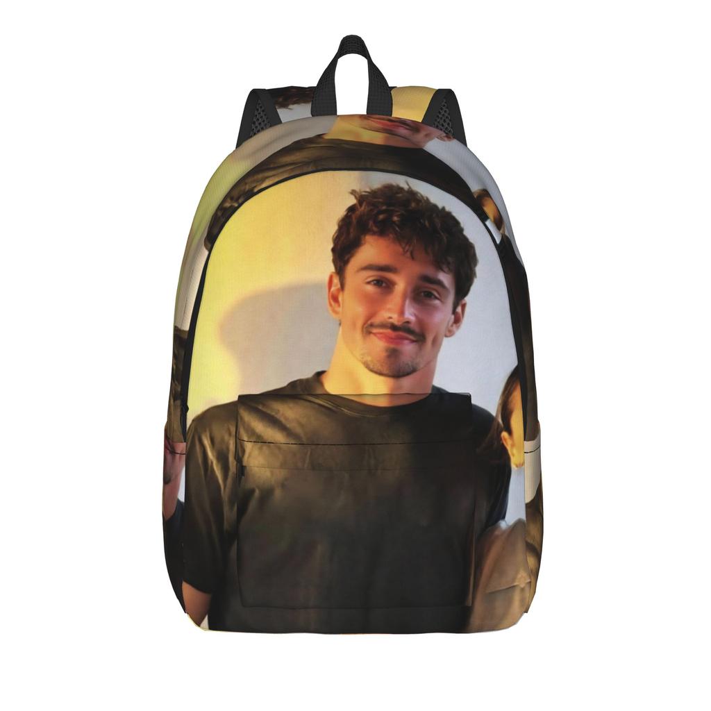 C-Charles Leclerc Backpack for Men Women Cool High School Business Daypack Laptop Canvas Bags Outdoor