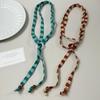 Retro Dopamine Stripe Clavicle Necklace: Unique, Trendy, Color Block Design for Women